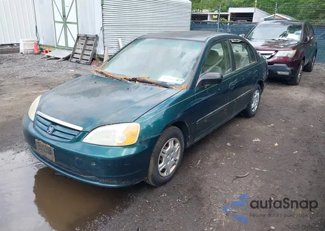 2002 Honda Civic Lx z USA, uszkodzony, nr VIN 1HGES16502L049470